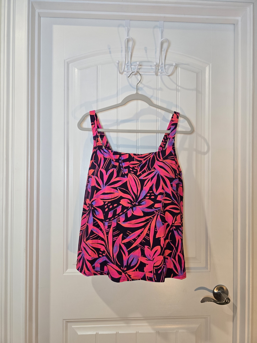 Lands' End Pink & Purple Tankini And Swim Short - Picture 2 of 10
